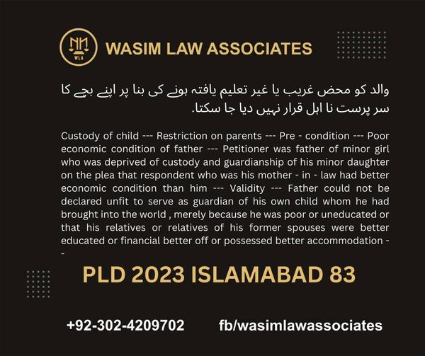 PLD 2023 Islamabad 83 Wasim Law Services